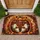 Wooden Pumpkin Library Ghosts Reading Books & Sunflowers - Autumn Halloween Home Decor Doormat - 1