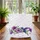 Hummingbird Petunia Vine Blossom Floral Wreath - Nature Inspired Wildlife Gift Quilted Tote Bag - 3