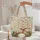 Adorable Young Deer Wildflowers Leaf Garland Butterflies - Woodland Nature Gift Quilted Tote Bag - 5