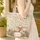 Adorable Young Deer Wildflowers Leaf Garland Butterflies - Woodland Nature Gift Quilted Tote Bag - 4