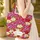 Red Lush Vintage Roses Lavender Blue Bell Floral Bouquet - Everyday Lifestyle Accessory Quilted Tote Bag - 4