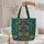 Dragonfly Leaf Swirl Circular Frame - Wildlife Nature Lover Gift Everyday Carry Quilted Tote Bag - 5