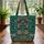 Dragonfly Leaf Swirl Circular Frame - Wildlife Nature Lover Gift Everyday Carry Quilted Tote Bag - 3