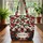 Personalized Red Black Rose Bloom Female Figures Wreath - Rose Lover Gift Quilted Tote Bag - 3