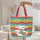 Adorable Rainbow Sheep Personalized Cloud Speech Bubble - New Baby Gift Nursery Decor Quilted Tote Bag - 5