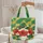 Swirling Tropical Leaves Hibiscus Plumeria Flower Name Wreath Everyday Carry Gift Quilted Tote Bag - 5