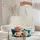 Tiny Flowers Stars Elderly Woman White Cat Tufted Armchair - Cat Lover Gift for Grandma Quilted Tote Bag - 5