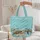 Personalized Blue Green Sea Turtles Starfish Ocean Waves - Wildlife Lover Gift Quilted Tote Bag - 5