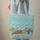 Personalized Blue Green Sea Turtles Starfish Ocean Waves - Wildlife Lover Gift Quilted Tote Bag - 6
