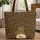 Leopard Cub Leopard Spots Compact Gold Circle Your Name - Wildlife Lover Gift for Everyday Use Quilted Tote Bag - 1