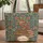 Ornate Owl Antique Books Tudor Rose Floral Wreath - Book Lover Wildlife Gift Quilted Tote Bag - 1