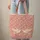 Doves Floral Wreath Scrolling Vines Personalized Name - Keepsake Quilted Tote Bag - 6