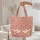 Doves Floral Wreath Scrolling Vines Personalized Name - Keepsake Quilted Tote Bag - 5