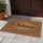 Custom Name Flowing Black Script Dense Organic Woven Pattern Mat - Home Decor Gift Doormat - 5