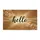 Flowing Hello Script Black Natural Texture Front Door Welcome Decor Doormat - 3