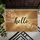Flowing Hello Script Black Natural Texture Front Door Welcome Decor Doormat - 6
