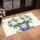 Chinoiserie Ginger Jar Hydrangea Bouquet Custom Letter Monogram Green Leaves - Home Decor Gift Doormat - 4