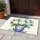 Chinoiserie Ginger Jar Hydrangea Bouquet Custom Letter Monogram Green Leaves - Home Decor Gift Doormat - 5