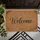 Welcome Calligraphic Script Woven Coir Pattern - Home Decor Entryway Gift Doormat - 6