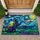 Black Cat Reaching Hand Celestial Sky - Art Lover Home Decor Gift Doormat - 1
