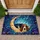 Basset Hound Moon Stained Glass Celestial Night Home Decor Gift Doormat - 1