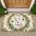 Custom Name White Rabbit Sophie Stained Glass - Spring Home Decor Gift Doormat - 1