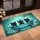 Black Cats Turban Clawfoot Bathtub Spa Relaxation Home Decor Gift Cat Lover Doormat - 4
