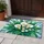 Stained Glass Calla Lily Flowers Rich Yellow Green Leaves Geometric Mosaic - Home Decor Gift Doormat - 5