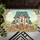 Two Story House Teal Scalloped Roof Roses Mushrooms Pastel Clouds - Home Decor Gift for Garden Lover Doormat - 6