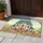 Two Story House Teal Scalloped Roof Roses Mushrooms Pastel Clouds - Home Decor Gift for Garden Lover Doormat - 5