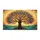 Tree of Life Stained Glass Scenic Landscape - Spiritual Nature Home Decor Gift Doormat - 3