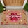 Wipe Your Paws Pink Heart Paw Print - Pet Lover Home Decor Gift Doormat - 1