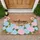 Welcome Script Hydrangea Bloom Garland - Everyday Welcoming Outdoor Home Decor Gift Doormat - 1