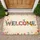 Welcome Floral Typography Hummingbird Butterfly - Inviting Home Decor Gift Doormat - 1
