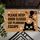 Black Cat Fishbone Keep Door Closed - Funny Cat Lover Home Decor Gift Doormat - 6