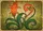 Tangerine Orange Blossoms Forest Green Leaves Flowing Tendrils - Botanical Home Decor Gift Doormat - 7