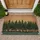 Evergreen Pine Trees Snowflakes - Winter Rustic Home Decor Gift Doormat - 1