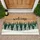 Welcome Script Evergreen Forest Snow - Cozy Rustic Winter Home Decor Doormat - 1