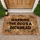 Mischievous Dog WARNING THE DOG'S A DICKHEAD Humorous Home Decor Gift Doormat - 1