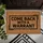Come Back With Warrant Black Text Tan Mat - Property Rights Home Security Defense Doormat - 6