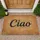 Ciao Cursive Text Rustic Brown - Home Decor Gift Doormat - 1