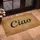 Ciao Cursive Text Rustic Brown - Home Decor Gift Doormat - 4