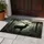 Charcoal Stag Textured Antlers Silhouette Pine Forest Woodland - Wildlife Home Decor Gift Doormat - 5