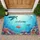 Welcome Clownfish Sea Turtle Coral Reef Blue Tropical Fish Underwater Scene - Home Decor Doormat - 1