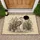 Heron Wading Bird Marsh Reeds Cattails Black Disc - Wildlife Lover Home Decor Gift Doormat - 1
