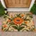 Orange Bloom Olive Leaf - Home Decor Gift Doormat - 1