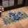 Blue Iris Flowers Bird Buffalo Check Border - Farmhouse Home Decor Gift Doormat - 4