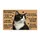 Mischievous Tuxedo Cat Funny Text Hearts - Cat Lover Home Decor Gift for Cat Owners Doormat - 3