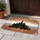 Black Christmas Tree Forest Snow Scene - Winter Holiday Christmas Decor Doormat - 5
