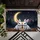 White Bunnies Golden Moon Night Sky Mountains Pine Trees - Home Decor Gift for Rabbit Lovers Doormat - 6